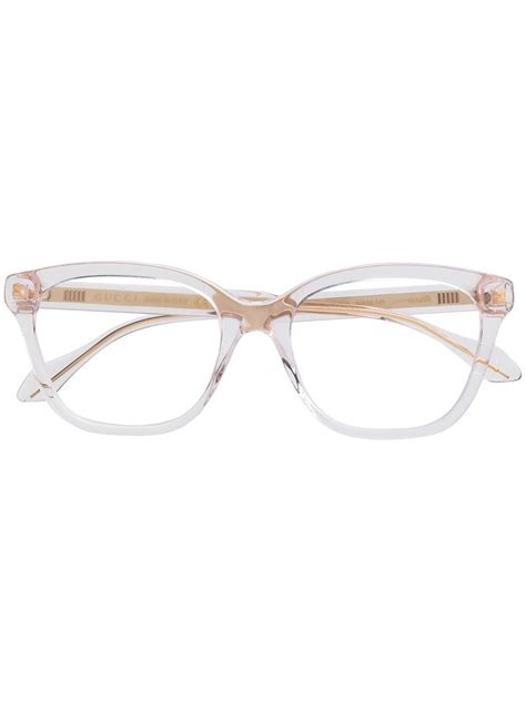 try gucci frame on my pic|Gucci clear frame glasses.